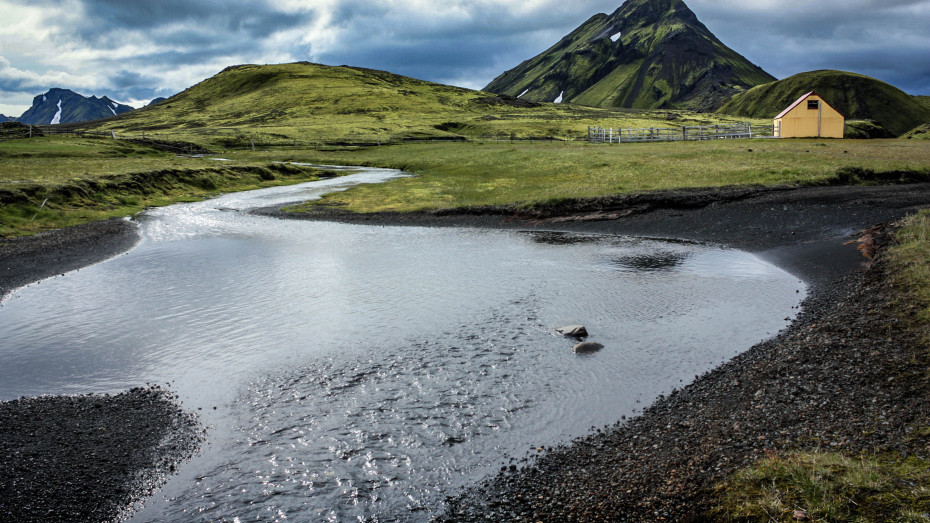 U chaty Hvanngil, Island